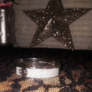 Michael Kors Women's Silver & Crystal Bangle